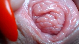 Raw Vagina close-up with unloading on LatinaCamTV