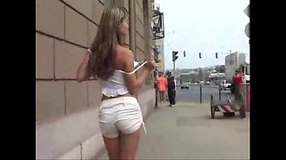 Public naked and urinate platinum-blonde teenage 02