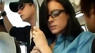 Stephanie got faciel with wand in her cooter on the bus