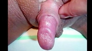 Close-up of immensely yam-sized clit