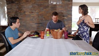 Buxom Mummy housewife munched and ravaged by lil school fellow