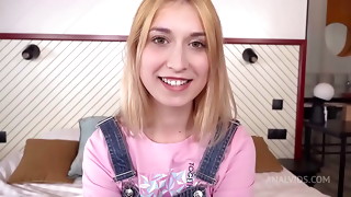 CuteTeen Iris Smooch Kiss Attempted Giant Manhood in The Booty - Giant Assfuck Gape - Non-Stop Boink VK050