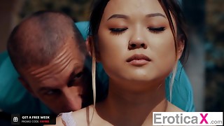 Bath Enjoying For Lulu Chu - Youthful 18yo Japanese humped in red-hot bath