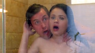 Youthfull Yhivi gets to plumb rigid in the douche