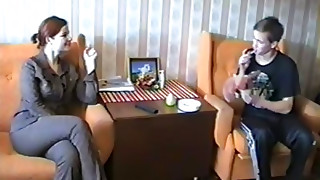 Cum-Thirsty Red-haired Mummy Gets Boinked and Facialized By Teenage Fellow