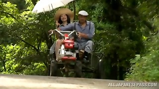 Cute Chinese Honey Takes A Super-cute Bathtub Outdoors In A Super-cute Story
