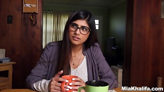Insane Arabian dame with ample faux boobies loving an multiracial threeway