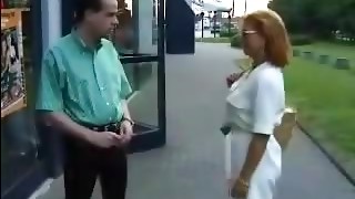 Dame Barbara lets some boy disrobe her in uber-cute retro pin