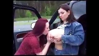 Red-haired blowing phat funbags and getting mummy