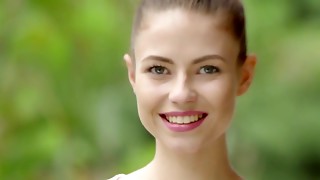 Infrequent sweetheart stands nude with her great fuck holes revealed