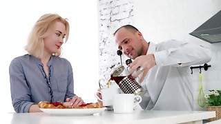 Morning hookup in the kitchen for Across Laseiva