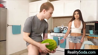 Stepbrother nails stepsister instead of watermelon