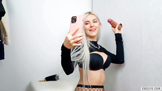 Nubile tramp got a thick cum-shot in the fitting apartment - Eva Elfie