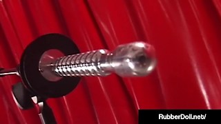 Female dominance Spandex Goddess RubberDoll Tears up Ash-blonde Slave!