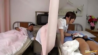 Hikaru Ayami the pretty Asian nurse gets ravaged stiff
