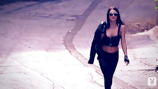 Playboy model Erika Knight unwrapping