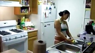 Huge-boobed fledgling Girlfriend fellates and romps with internal ejaculation