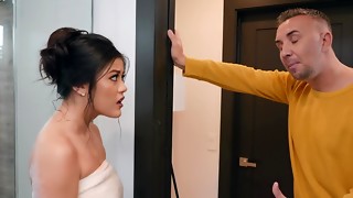 Wifey of Keiran's stepbrother agrees for sultry fuckfest in her bedroom