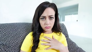 Dark haired with diminutive boobs prolongs living in rented mansion by bang-out