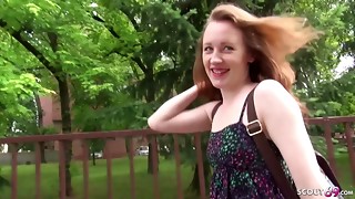 GERMAN SCOUT - REAL GINGER School Teenager Entice TO Buttfuck AT PUBLIC Audition - Petite orbs