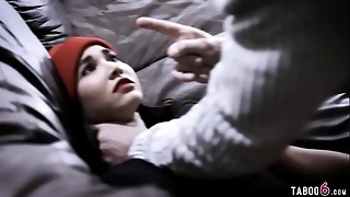 Brown-haired teenage in a fuck-fest gauze with stepparent