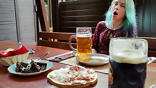 Remote climax manage of my stepsister in pub!