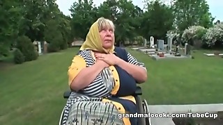 Grandmother gets coerced to hump