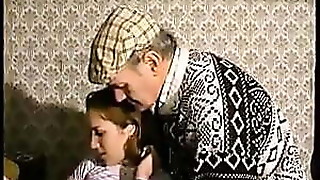 French young slut sodomized in threesome with Papy Voyeur