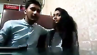 Desi kissing in cafe