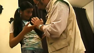 Young Latina girl prefers mature cocks