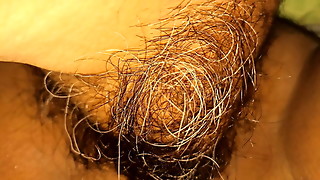 my wife's hairy pussy and clitoris