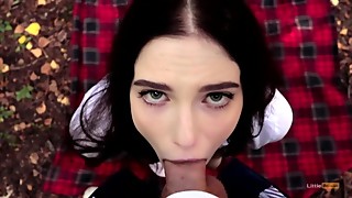 Instead of Lessons She Rails a Trouser snake in the Park - First-timer Student