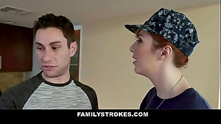 Big Tits Red head Lauren Phillips Seduces Stepson