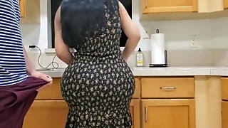 Yam-sized Butt STEPMOM Bangs HER STEPSON IN THE KITCHEN AFTER Observing HIS Yam-sized Salami