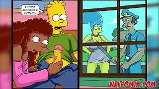 Hot girl fucking with the cop - The Simptoons
