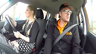 Man-meat Railing During Driving Lesson - Georgie Lyall