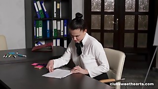 Naughty Eva Red Alone A The Office